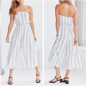 UA Silence + Noise Jackson Strapless Culotte Romper Striped Size Medium